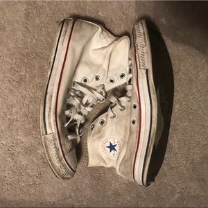 Converse high top white used.